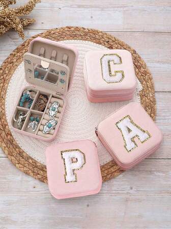 New Creative Letter Jewelry Box Portable Travel Ring Necklace Earrings Stud Earrings Earrings Earrings Earrings Storage Box