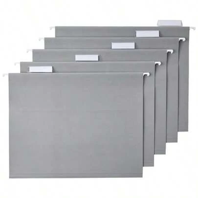 Basics - Carpetas para colgar resistentes tamaño carta gris paquete de 25