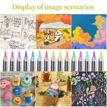 1pc 288/240/168/120/72/60/48/36/24/12 Colors Acrylic Marker Pens, Soft Tip, Opaque, Waterproof, Blendable, For DIY Graffiti Painting Art Supplies - Acrylic Marker - View 7