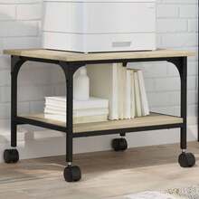 vidaXL Supporto per stampa a 2 livelli in sonoma 50x40x38 cm - Castano - Visualizzare 1