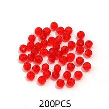 50-200颗闪亮奥地利水晶珠,红色玻璃珠,时尚经典百搭手工饰品DIY珠子,隔珠,适用于友谊手链、耳环、头饰、吊坠、服装装饰、工艺品和时尚配饰 - 紅色 - 查看 13