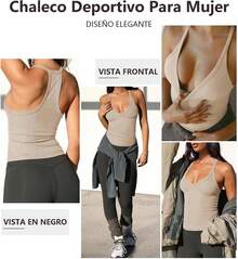 Camisetas Sin Mangas para Mujer, Camisetas Sin Mangas De Verano con Espalda Cruzada para Entrenamiento, Gimnasio, Yoga - rosa - Ver 5
