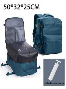 Floless Travel Vacuum Compression Laptop Backpack, Meets Airline Transport Standards, Unisex, Vacuum Travel Backpack, Can Fit Clothes, 14-Inch Laptop Business Computer Backpack. Note: The Vacuum Sealed Compartment Uses An Airtight Zipper, Which Is Very Tight And Requires Force To Open. The New And Old Versions Of The Packaging Will Be Dispatched Randomly. The New Version Includes The Exhaust Cylinder Accessories, While The Old Version Does Not. - Multicolor - View 22