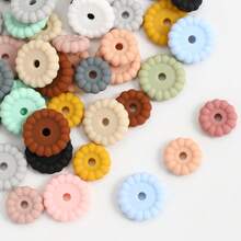 10pcs/Set Silicone Spacer Beads, 12/15mm Round Silicone Loose Beads For DIY Bracelet Necklace Jewelry Making - Disc - View 6