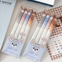 Dongmi's New Cute Pet Deer Push-Up Gel Pen, High-Value Appearance Cute And Funny Stress-Relieving Brush Pen, 0.5mm Quick-Drying Black Pen, Suitable For Students To Take Notes And Brush Questions - Black - View 13