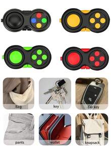 1 pieza Mini Almohadilla de masaje de yema de dedo Llavero sensorial Controlador de juego de yema de dedo Alivio de la presión de la yema de dedo para adultos Ansiedad y alivio del estrés, Llavero de coche, Colgante de bolso, Accesorio de llavero para hombres y mujeres, Llavero Fidget, Llavero calmante, Enfoque y relajación, Llavero extraíble, Regalo de cumpleaños, Regalo de fiesta, Regalo de vacaciones - Multicolor - Ver 11