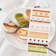 Washi Tape, Japanese Style Scrapbooking Tape, Sweet Dessert & Pastry Themed, Korean Style - Pink - View 3