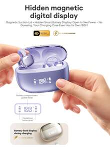 Lenovo RS119 Fashionable Bluetooth Headphones, LED Power Display, High-Quality Audio For Daily Music Listening, Low Latency For Gaming, Long Battery Life, Comfortable Fit, Compact Wireless Earphones Compatible With Android, IOS, PC, Great Gift - 粉色 - 查看 7