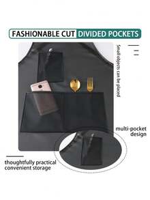 Wasserdichte transparente Schürze mit Tasche, geeignet für Männer und Frauen, zum Abwasch, Küchenarbeit, Laborarbeit, Tierpflege, Gärtnern und Malen usw.