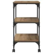 vidaXL Support d'imprimante Chêne artigianale 50 x 41 x 75 cm - Castano - Visualizzare 7
