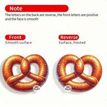 2D flat golden and crispy salt and pepper roll pendant earrings, fashionable jewelry, party gift, perfect for family and friends as a holiday present - Multicolor - Ver 3