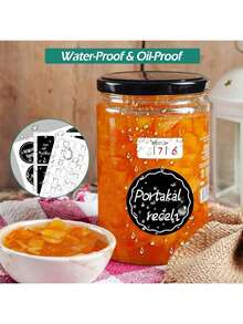 EstiloGeeRic 419 Pieces Pegatinas Pizarra Etiquetas Impermeables,con Rotulador para Contenedores Alimentos de Cocina, Tarros, Vidrio, Especias, Tazas, BotellasVersión mejorada - 1 - Ver 5