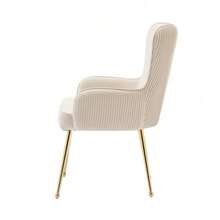Sedie da pranzo - Beige+Oro+Velluto - Visualizzare 9