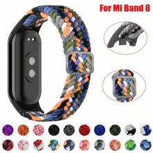 适用于小米手环 10/9/8/7/6/5/4/3 的尼龙替换表带，柔软编织尼龙纯色运动表带，也适用于 Amazfit Band 5 和小米手环 10/9/8/7/6/5/4/3 健身追踪器腕带手表配件 - 彩色 - 查看 4