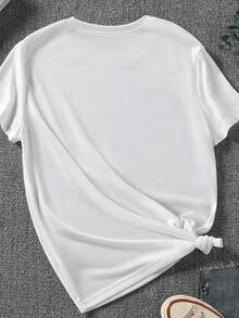 Lucky Dude  T Shirt Lucky Dude Text And Green  Wearing Hat With Checkered Background Casual Wear For St Patrick's Day Party Outfit - White - View 3