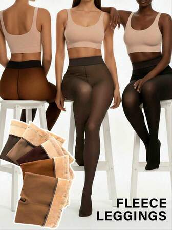 Mallas de invierno gruesas para mujer, de múltiples colores, con forro de lana, control de abdomen, de ajuste ceñido y sexy, con colores variados para combinar con diferentes tonos de piel