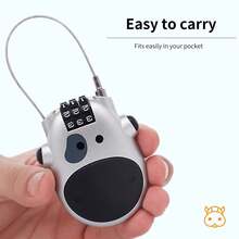 CHCYCLE  Motorcycle Helmet Lock Telescopic Steel Retractable Cable Lock Combination Anti-Theft Security Cycling Lock For Travel Luggage - Helmet Lock - View 2