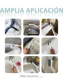 EstiloTendenciaCepillo Para BañO,2 Unidades Cepillo De Limpieza Multiusos Con Cerdas Duras Y Gancho - DiseñO En V Para Ranuras, BañO, Cocina, Ventanas, VehíCulos, Grifos, Inodoro Y PersianasCalidad PremiumVersióN Mejorada - 1 - Ver 6