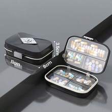 Portable Creative Travel Pill Case, Carry-On 1-Day 3-Meal 7-Day Medication Box, Moisture-Proof Double-Layer 7-Compartment Pill Organizer - Multicolor - View 12