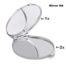Espejo pequeño y compacto para monederos 1x/2x de aumento de lunares color morado brillante con estampado de lunares un pequeño espejo de mano para mujeres y hombres mini bolsillo plegable de - Multicolor - Ver 6
