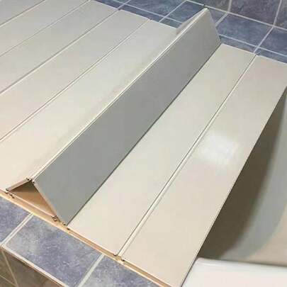 Width Bathtub Cover, Dustproof Foldable Space Saving Bathtub Lid, Thermal Insulation PVC Bathtub Lid Shutter For Hom...
