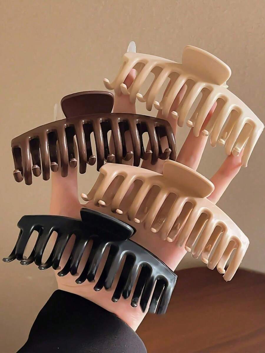 4pcs/1pc Soft Silicone Hair Claw Clips, Soft Shock-Absorbing Head Pillow Clips, Durable Grip Hair Clips, Women Hair Accessories Hair Clips Fashion Hair Clutch Elegant Hair Jaw Clip