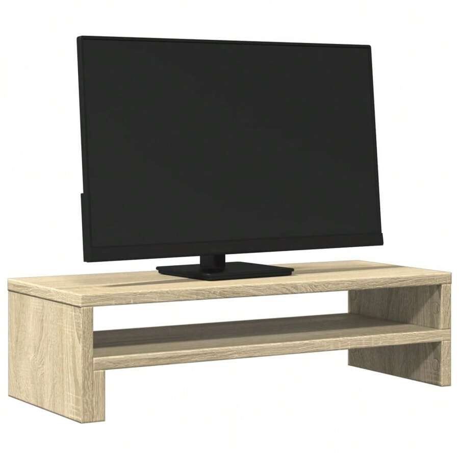 vidaXL Supporto per monitor cenere sonoma 54x22x15 cm ingegneria del legno - Castano - Visualizzare 1
