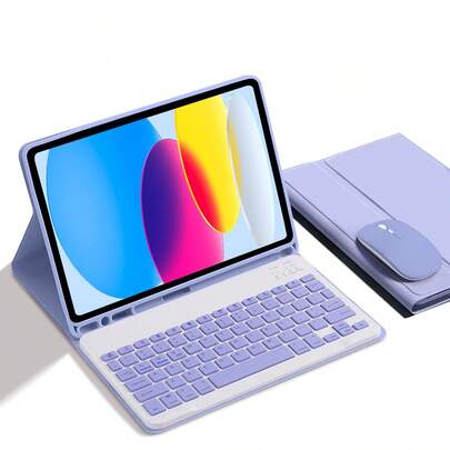 适用于A16第十代Air 11 Pro 11的键盘保护套带鼠标垫，也适用于7/8/9代、Air 4/5（10.9代）、Air 3、Pro 10.5、第五代/第六代Pro 9.7平板电脑的英文键盘保护套