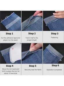 1 卷（66 码）熨烫式包边胶带 - 双面可熔衬布，强力粘合剂且可水洗，热熔胶带，无缝包边胶带，适用于修改衣服、裤子、牛仔裤、窗帘和各种织物。 - 彩色 - 查看 5