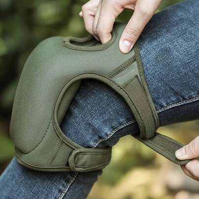 1双潜水材质园艺护膝，户外除草园艺护膝，劳动防护家用跪垫，带海绵弹性护膝