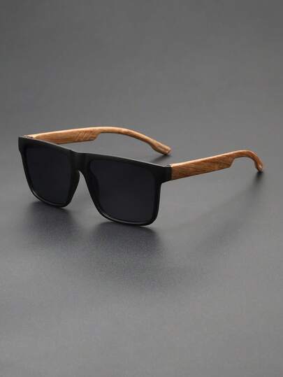 1 par de gafas de moda de montura cuadrada retro de alta gama para hombres (adecuadas para conducir, viajar, casual, vacaciones, al aire libre, deportes, uso diario)