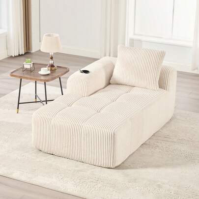 Comfortabele loungestoelen en banken van touw - geen montage nodig, pluche banken met kussens, opbergvakken aan de zijkant voor afstandsbediening en mobiele telefoon, geïntegreerde bekerhouder - netjes en mooi.