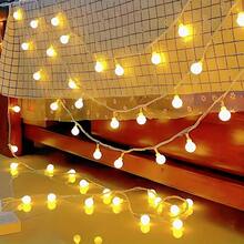 Brushed Metal Warm White Mini Globe Fairy Lights - Battery/USB/Plug-In Indoor Outdoor String Lights For Christmas Wedding Party Valentine's Day Bedroom Decor - Nhiều màu - Xem 8