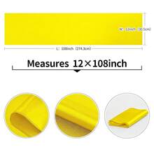4-Pack Yellow Satin Table Runner 12 X 108 Inch Long Bright And Smooth Silk Fabric Table Runner For Wedding Banquet Birthday Party Decoration - Yellow - View 4