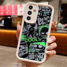 Funda de móvil con estampado de graffiti para Samsung S25/S24/S23/S22/S21 y modelos de la serie A, compatible con iPhone 17/16/15/13/12/11/Pro Max y modelos de la serie MOTO G, ¡es un gran regalo de Navidad para mujer! - Burdeos - Ver 2