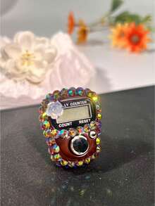 斋月特制镶钻指环计数器 便携式数字念珠计数器，适用于穆斯林诵念