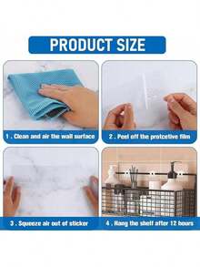 EstiloWLLHYF - 6 Ganchos Adhesivos Para Ducha, Reemplazo CalcomaníA Para Ducha, Tira De Gancho Transparente, Resistente Al Agua, Sin Perforaciones, Organizador Para Soporte De JabóN, Estantes De Cocina (2VersióN Mejorada - 2 garras simples + 2 garras dobles + 2 garras - Ver 4