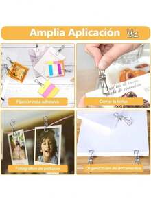 EstiloTendencia100 Pinzas Para Ropa De Acero Inoxidable, VersáTil Pinzas De Ropa De Alta Resistencia Con Bolsa Pinzas Ropa Y Hebilla Bolsa Clips, Para Tendedero, Calcetines, Fotos, Merienda, ToallasCalidad PremiumVersióN Mejorada - 1 - Ver 6