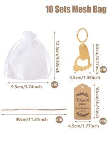 10 Peças Conjunto de Abridor de Garrafas com Pegada Dourada, Lembrancinha de Chá de Bebê, Abridor de Garrafas Chaveiro de Metal com Pegada, com Saquinho de Organza e Cartão de Agradecimento, Decoração para Chá de Bebê, Lembrancinha, Decoração de Festa