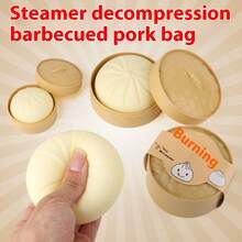 1pc 2025 New Food Tickle Relaxation Slow Rebound Stress Relief Device, Stress Relief Toy, Stress Buster Fun Simulator, Fake Food Baozi/Dumplings, Perfect Gift For Birthday, Valentine's Day, Easter, Boys And Girls - Multicolor - View 10