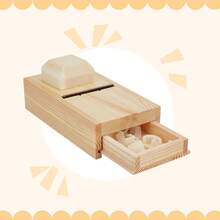 1个蜡烛肥皂切割器抽屉盒，木制肥皂斜面刨刀带盒，可调节修边刨刀，用于手工肥皂和蜡烛制作，肥皂蜡烛模具切割器，DIY工艺品制作用品 - 杏色 - 查看 4