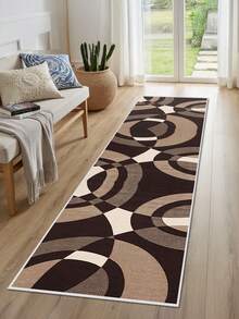 1PC Brown Rugs,Modern Minimalist Style, Crystal Velvet Jelly Base Runner Rug,800gsm, Non-Slip Backing, Area Rug, Mat For Living Room, Carpet For Bedroom, Machine Washable Low-Pile, Kitchen Hallway Dining Office, All-Season - Brown - View 12