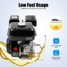 SENDERPICK 1PCS Gasoline Powered Engine Multi-Use Engine 4-Stroke 7.5HP Engine For Water Pumps, Vibrators, Generators - Black - View 3
