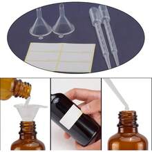 Yizhao Ambar Pulverizador Cristal 30ml Glass Spray Bottles con [Atomizador] para Aceites Esenciales Mezclas de Aromaterapia Perfumes Masajes Líquidos Químicos Farmacéutico 6Pcs - mbar - Ver 5