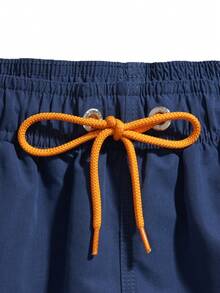 男士速干泳裤 泳衣 沙滩裤 - 橘色 - 查看 3