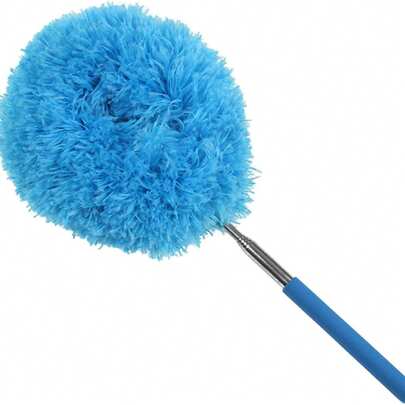 Extendable Electrostatic Duster, Flexible Fiber, Small Round Household Cleaning Duster/Feather Duster