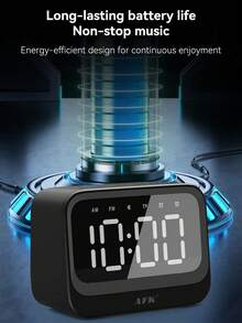 BT529, A 2-In-1 Alarm Clock And Speaker With A Large LED Display, High Volume, And High-Quality Sound. - one-size - View 9