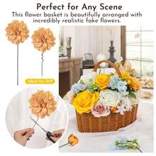 [Free Shipping]Artificial Flowers Combo Box Set Artificial Bouquets Wedding Flowers Faux Orange Flowers Roses With Stems For Wedding Centerpieces Party Home Decor - 橘子 - 查看 5