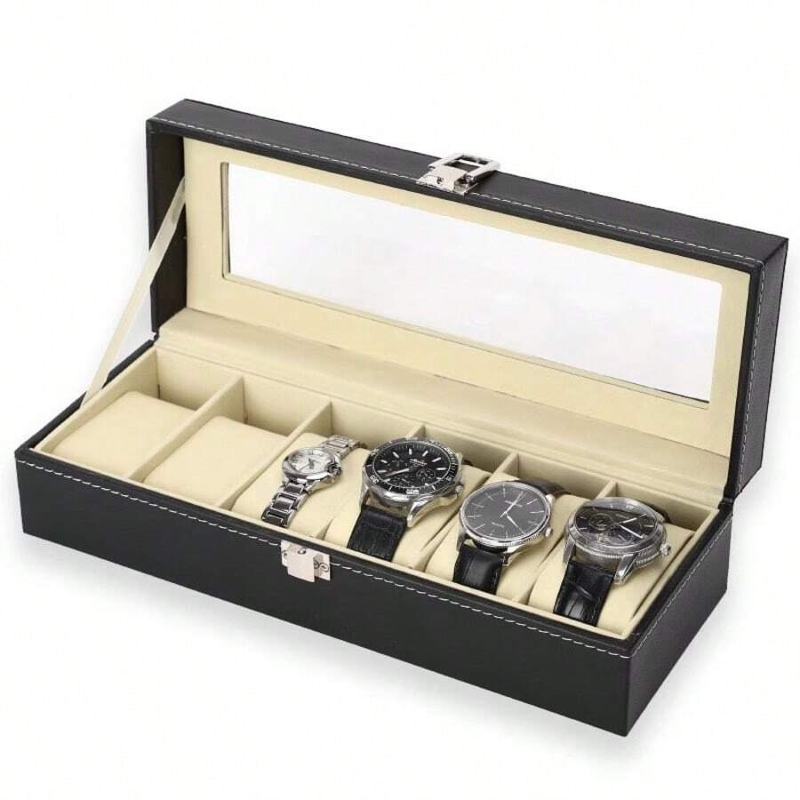 Genuine Leather Watch Box, Watch Storage Box, Watch Display Box, Multi-Watch Box, Jewelry Box, Bracelet Box - Multicolor - View 1
