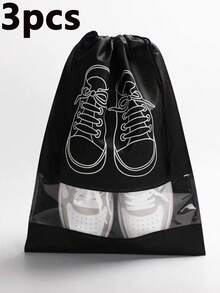 20pcs Shoe Storage Bags, Dust-Proof Shoe Bags, Drawstring Closure Transparent Travel Shoe Organizer Bags, Waterproof, Breathable Non-Woven Fabric, Storage Organizer, Travel Essential - Multicolor - View 21